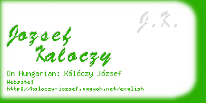 jozsef kaloczy business card